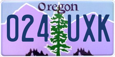 OR license plate 024UXK