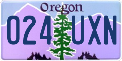OR license plate 024UXN