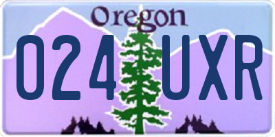 OR license plate 024UXR
