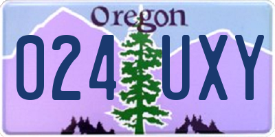 OR license plate 024UXY
