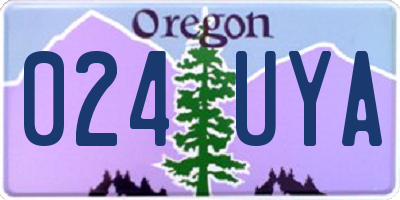 OR license plate 024UYA