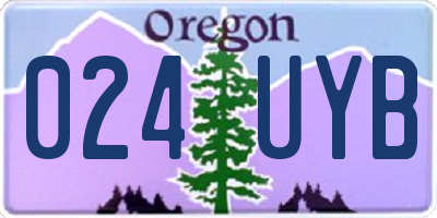 OR license plate 024UYB