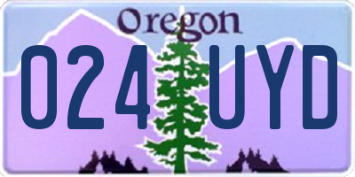 OR license plate 024UYD