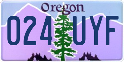 OR license plate 024UYF