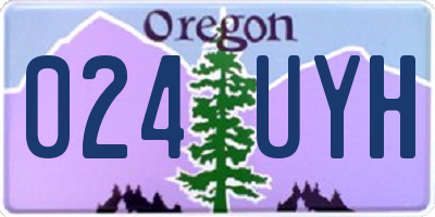 OR license plate 024UYH