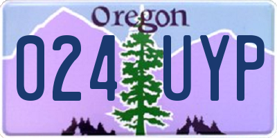 OR license plate 024UYP