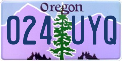 OR license plate 024UYQ