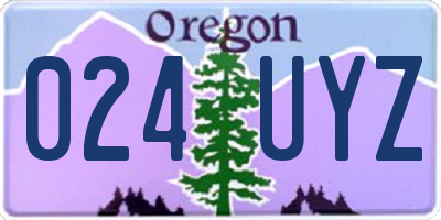 OR license plate 024UYZ