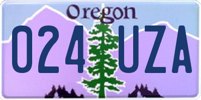 OR license plate 024UZA