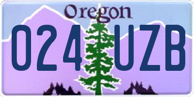 OR license plate 024UZB