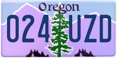 OR license plate 024UZD