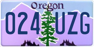 OR license plate 024UZG