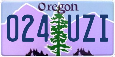 OR license plate 024UZI