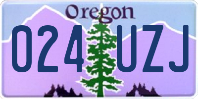OR license plate 024UZJ