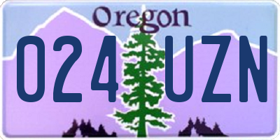 OR license plate 024UZN