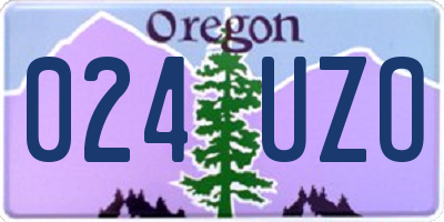 OR license plate 024UZO