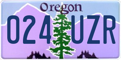 OR license plate 024UZR