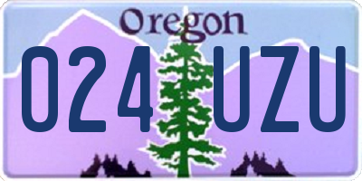 OR license plate 024UZU