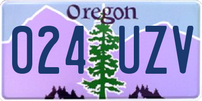 OR license plate 024UZV