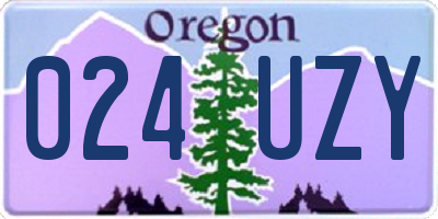OR license plate 024UZY