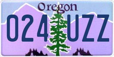 OR license plate 024UZZ