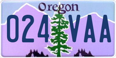 OR license plate 024VAA