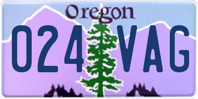 OR license plate 024VAG