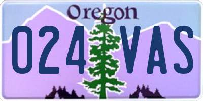 OR license plate 024VAS