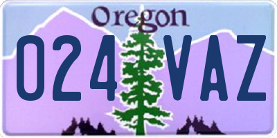 OR license plate 024VAZ