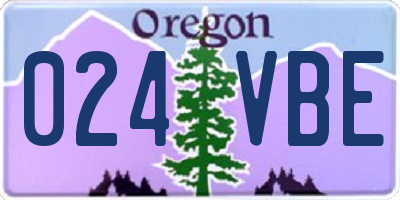 OR license plate 024VBE