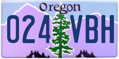 OR license plate 024VBH