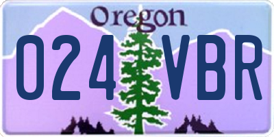 OR license plate 024VBR