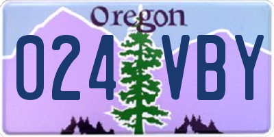 OR license plate 024VBY