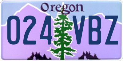 OR license plate 024VBZ