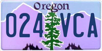 OR license plate 024VCA