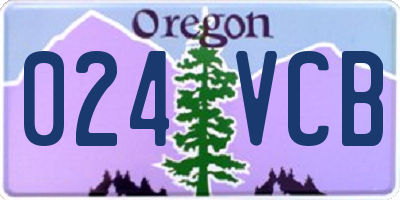 OR license plate 024VCB