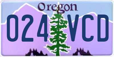 OR license plate 024VCD