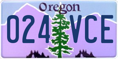 OR license plate 024VCE