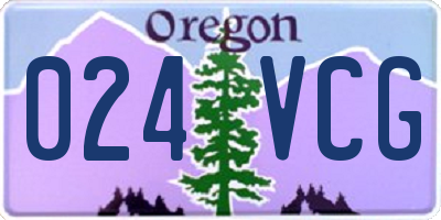 OR license plate 024VCG