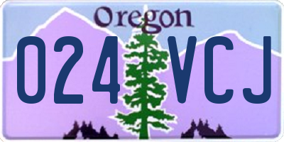 OR license plate 024VCJ