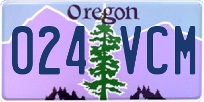OR license plate 024VCM