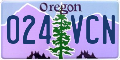 OR license plate 024VCN