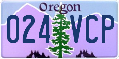 OR license plate 024VCP