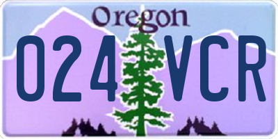 OR license plate 024VCR