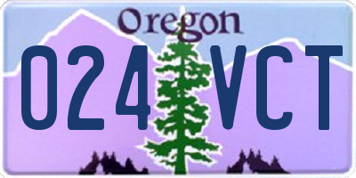 OR license plate 024VCT