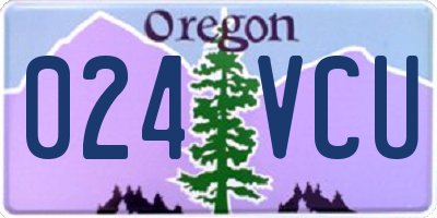 OR license plate 024VCU