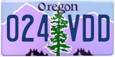 OR license plate 024VDD