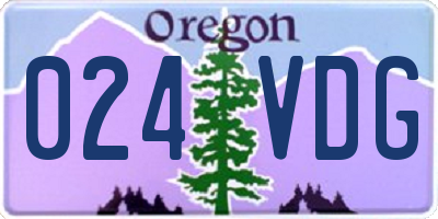 OR license plate 024VDG
