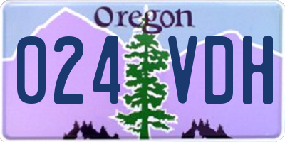 OR license plate 024VDH