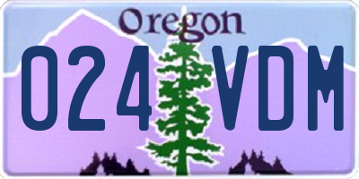 OR license plate 024VDM